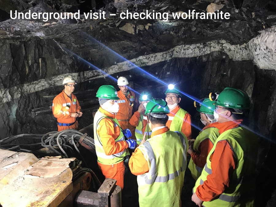 Underground visit - Checking Wolframite